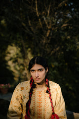 Kachnaar Handwoven Silk Printed Kurta Set