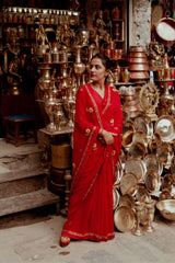 Laal Champa Kali Saree