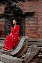 Laal Champa Kali Saree