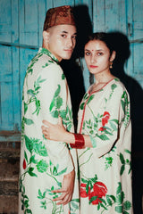 KURTA AND ALIGARHI PAJAMA IN GREEN