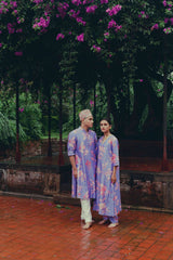 KURTA AND ALIGARHI PAJAMA IN BLUE