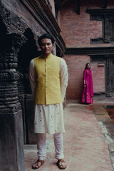YELLOW BANARASI SADRI