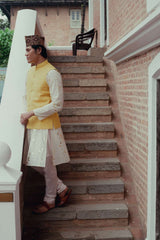 YELLOW BANARASI SADRI