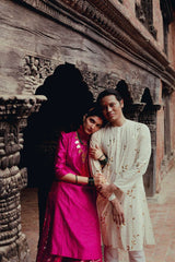 KURTA AND CHUDIDAR PANT IN IVORY