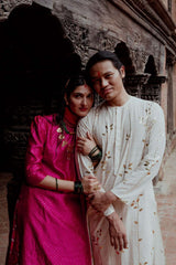 KURTA AND CHUDIDAR PANT IN IVORY