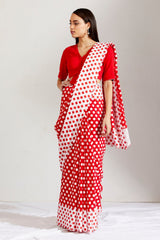 Laal batasha saree & blouse
