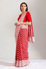 Laal batasha saree & blouse