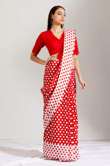 Laal batasha saree & blouse