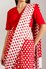 Laal batasha saree & blouse