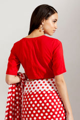 Laal batasha saree & blouse