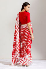 Laal batasha saree & blouse
