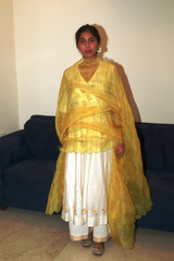 Nargis Kalidar Champa Buti Kurta With Palazzo