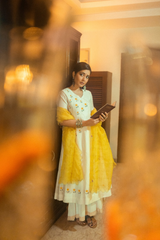 Nargis Kalidar Champa Buti Kurta With Palazzo