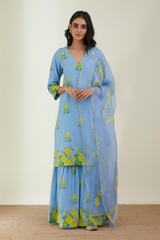 The Backyard Rose Sharara Set