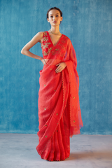 Anu Emmanuel spotted wearing Ruchi Saree