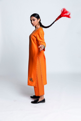 Amroha Chaderi Silk Kurta Set
