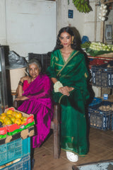 Shivani Raina in Mirchi panna Saree & Blouse