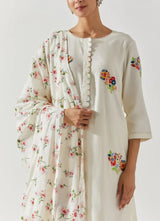 Ivory Cotton Mal Kurta Set