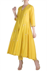 Son Champa Resham Daisy Kalidar Resham Straight Pants