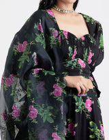 Hebah Patel spotted wearing MEGHA LEHNGA