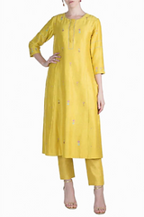 Son Champa Resham Buti Kurta With Zari Pants