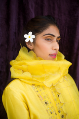 Son Champa Metallic Zari Short Lali Kurta With Sharara