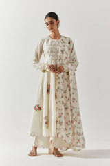 Ivory Cotton Mal Kurta Set