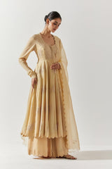 Beige Colour Cotton Mal Kurta Set