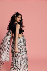 Shilpa Shetty spotted wearing Chai & Batasha Organza Silk Sari & Blouse