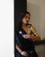 Tilottma shome spotted wearing Rani Kairi Saree & Blouse