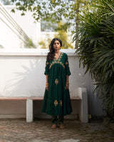 Rani  Zardozi  Kali Kurta  set