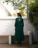 Rani  Zardozi  Kali Kurta  set
