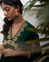 Rani  Zardozi  Kali Kurta  set
