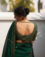 Rani Panna  Saree &  Blouse