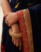 Syahi  Makhmal  Rani Saree  & Blouse