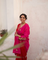 Gulabi Rani Zardosi Saree