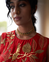 Surkh laal  Zari Sitara  Saree &  Blouse