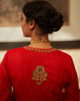 Surkh laal  Rani  Zardosi  Kurta set