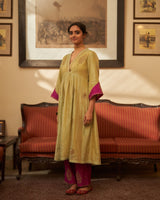Pista  Jamuni  Rani Kurta  set