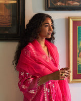 Gulabi chameli kurta set