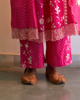 Gulabi chameli kurta set