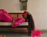 Gulabi chameli kurta set