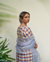 Asmani jugnu phool kurta set