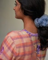 Gulabi champai phool kurta set