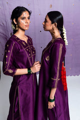 Mona Singh spotted wearing Rajgir Chanderi Silk & Zardozi Kurta Set