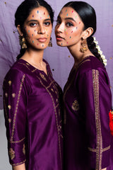 Mona Singh spotted wearing Rajgir Chanderi Silk & Zardozi Kurta Set