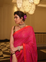 Karishma Tanna in Gulabi Taara Saree And Blouse