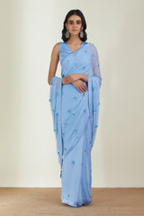The Dusky Cloud Saree