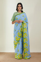 The Backyard Rose Saree