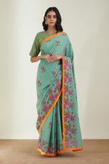 The Old Garden Roses Saree
